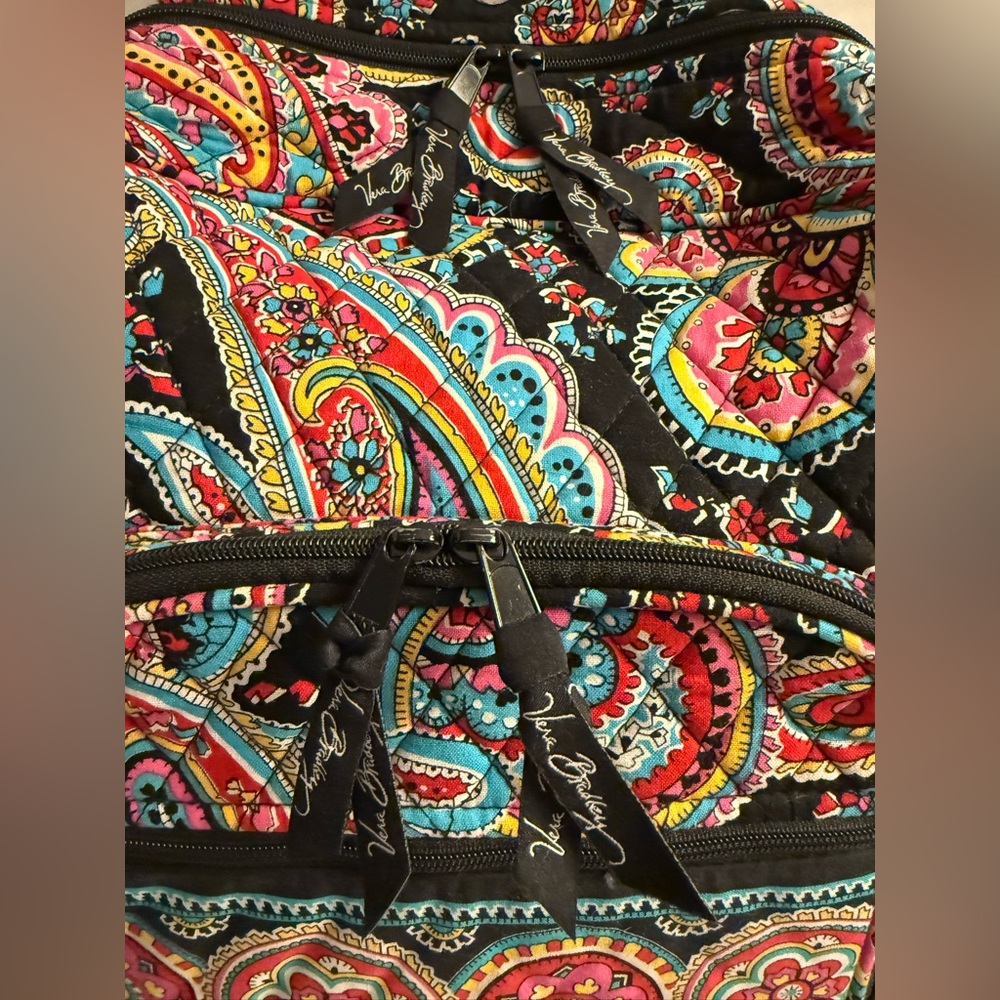 🎒 Vera Bradley Quilted Backpack | NWT | Paisley Print | Travel School Work - Picture 2 of 13